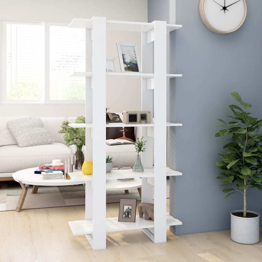 Cicero Book Cabinet Room Divider 80 by 30 by 160 cm Engineered Wood
