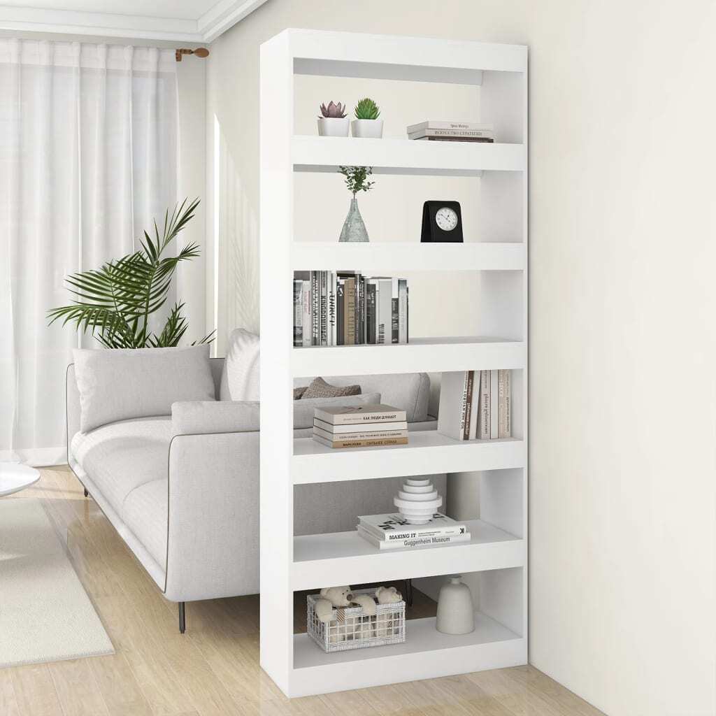 Opelika Book Cabinet Room Divider 80 by 30 by 198 cm Engineered Wood