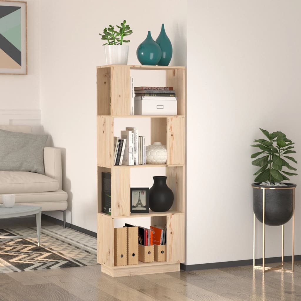 Terrell Book Cabinet Room Divider 51 by 25 by 132 cm Solid Wood Pine