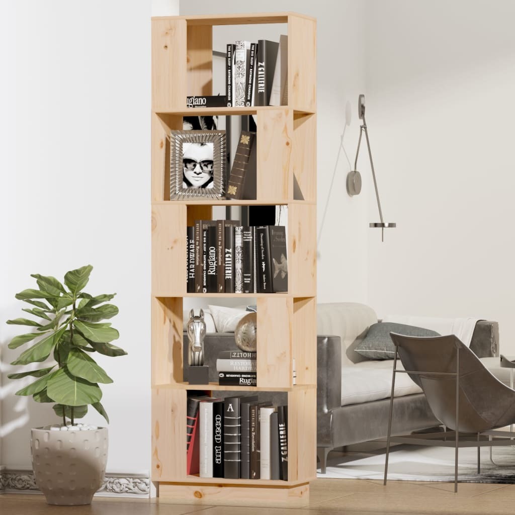 Adelphi Book Cabinet Room Divider 51 by 25 by 163.5 cm Solid Wood Pine