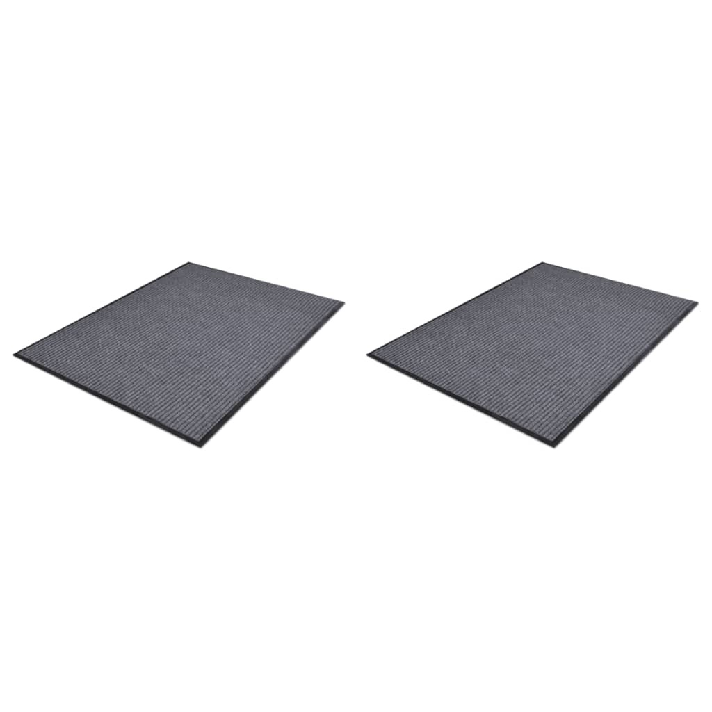 PVC Door Mats Grey 90 by 60 cm