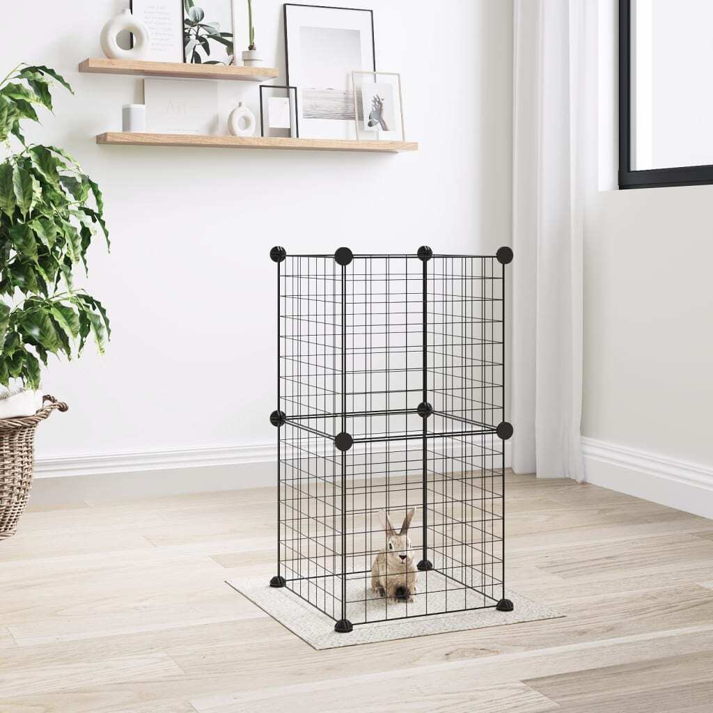 Pet Cage Black 35 by 35 cm Steel Rabbit Hutches