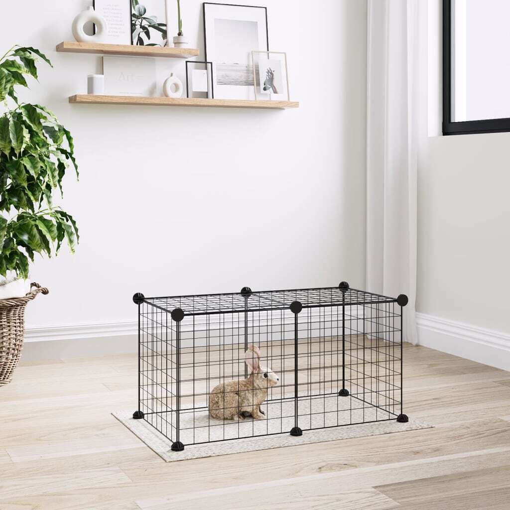 Pet Cage Black 35 by 35 cm Steel Rabbit Hutches Range 2