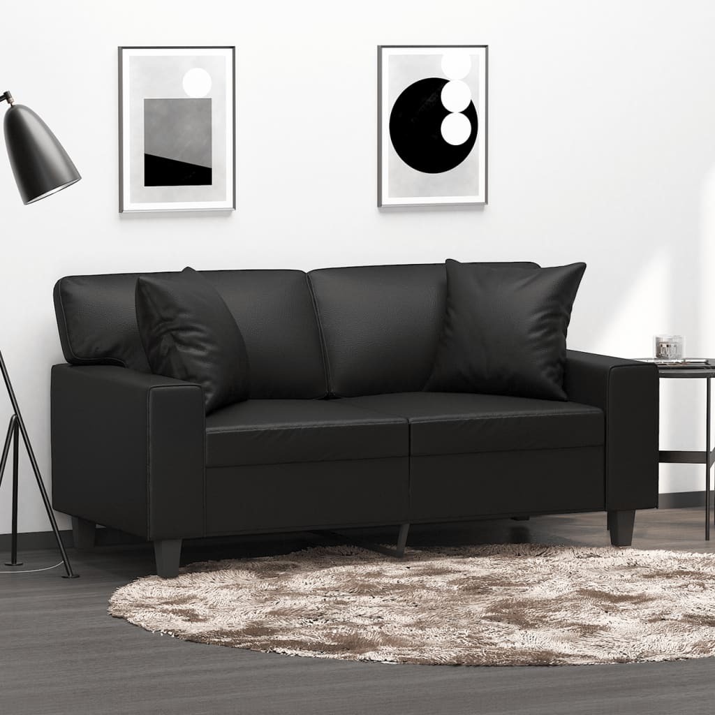 Throw Pillows 40 by 40 cm Faux Leather 2 pcs