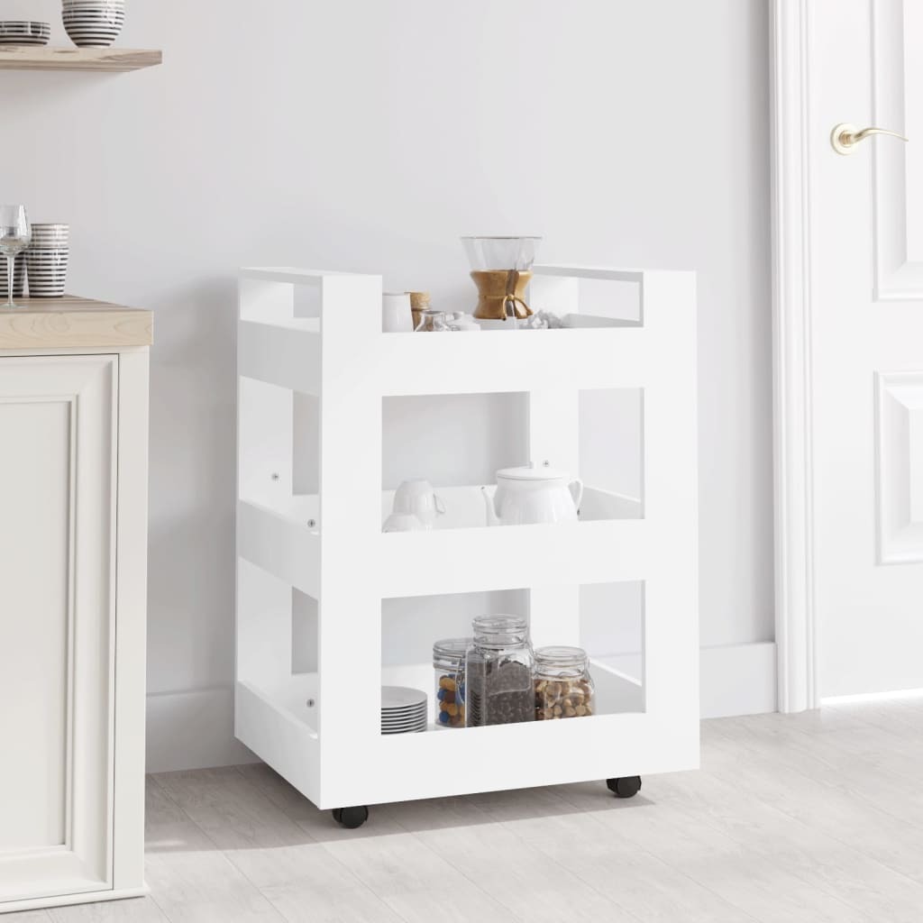 Kitchen Trolley 60 by 45 by 80 cm Engineered Wood Kitchen Islands & Trolleys
