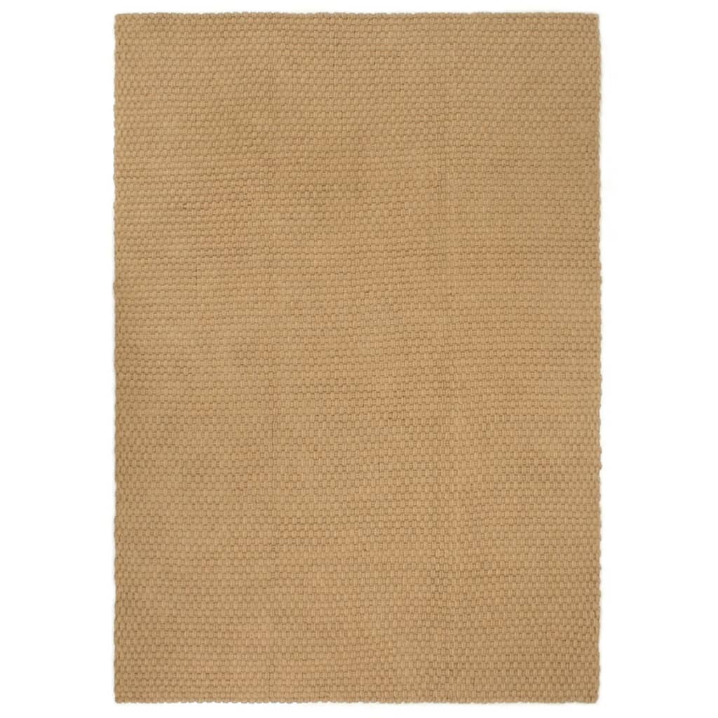 Rug Rectangular Natural Jute Shaggy Rugs