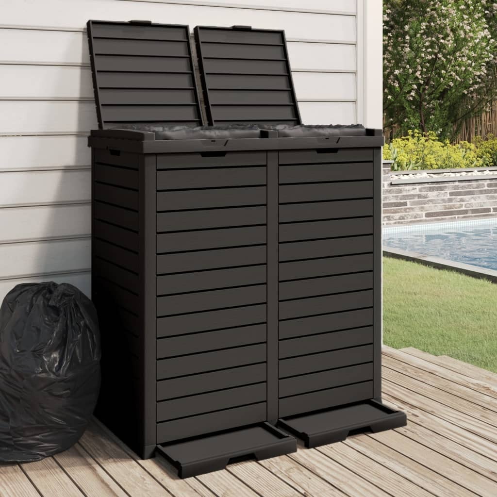 Outdoor Garbage Bin 78 by 41 by 86 cm Polypropylene