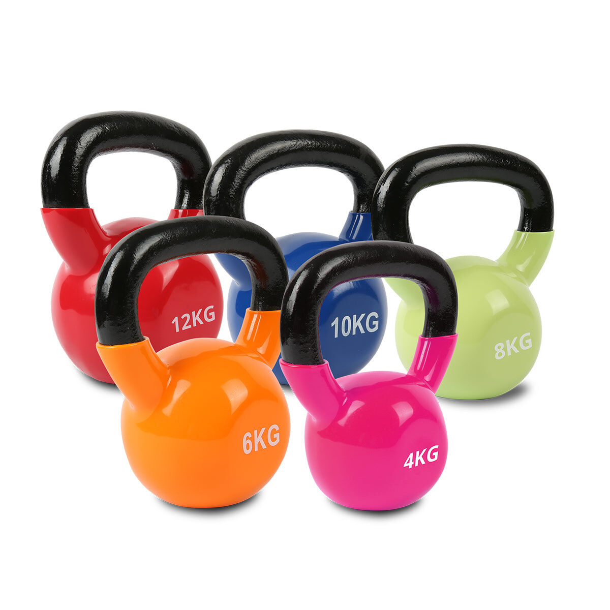 Kettlebell Vinyl Set 4kg to 12kg 40kg in total Cortex