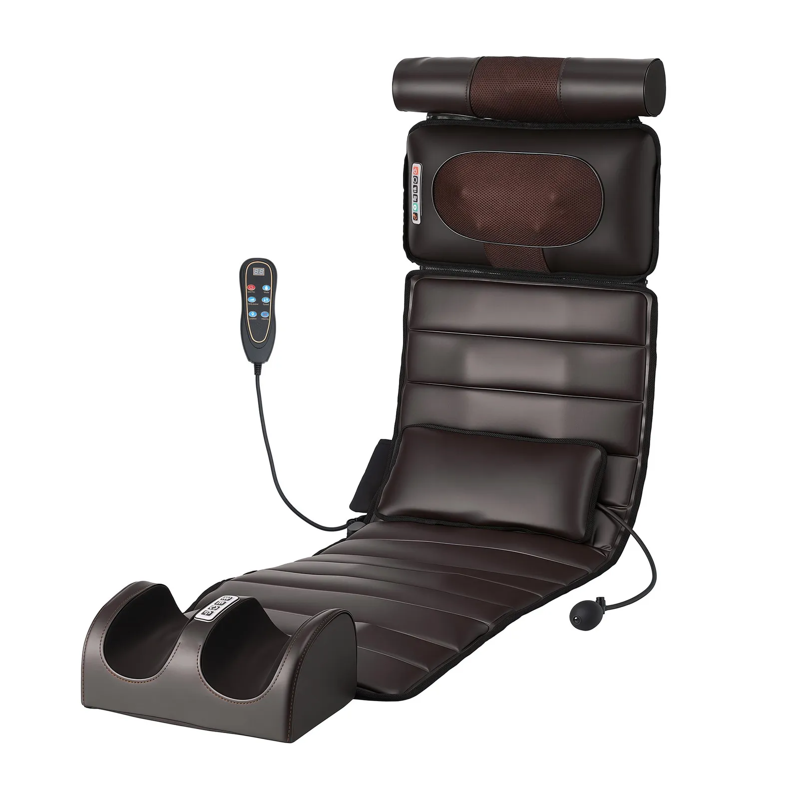 Massage Mat Kneading Neck Foot Massager Heated Vibration Airbag Mattress