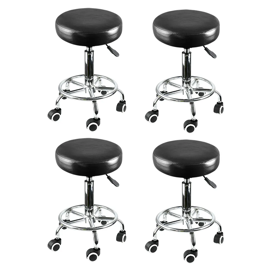 4x Swivel Salon Barstool Hairdressing