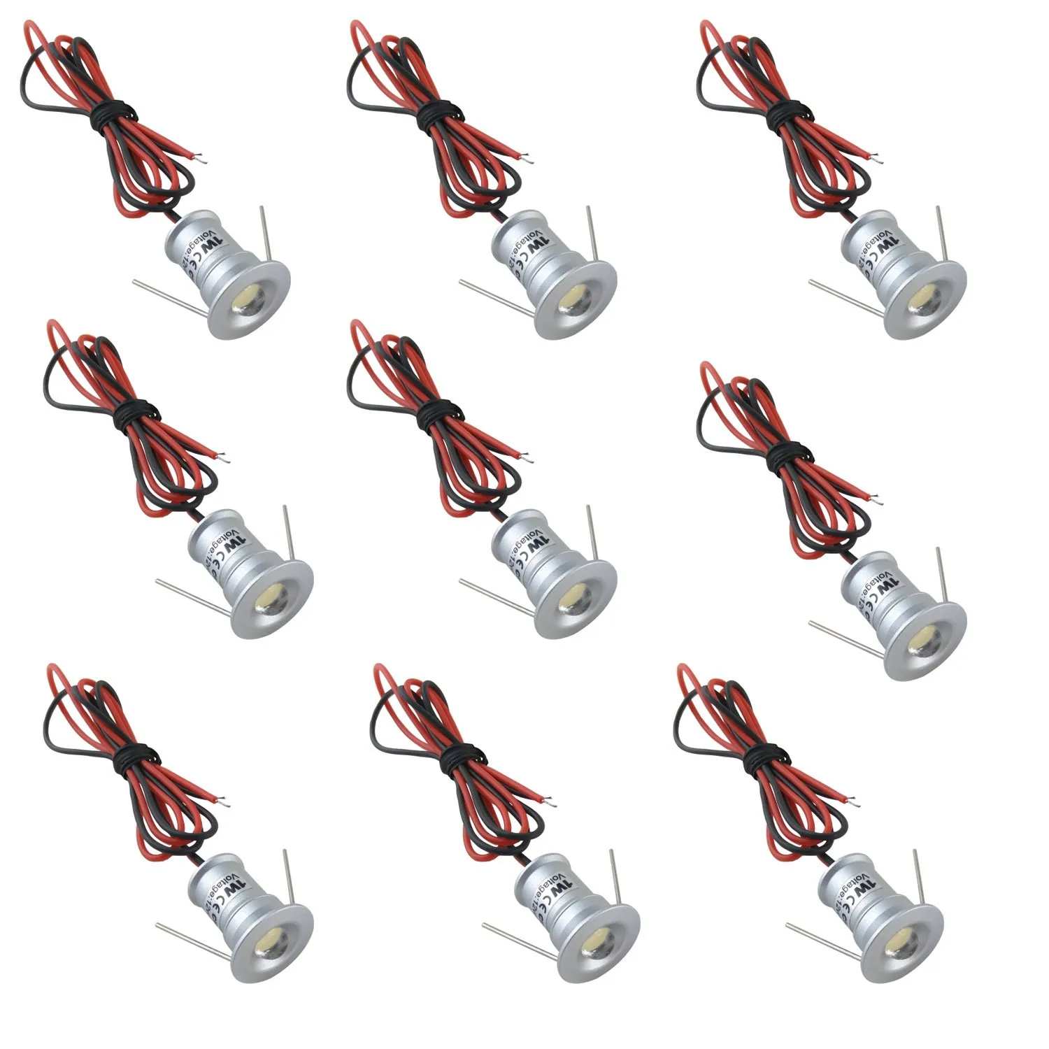 LED Small Recessed Ceiling Lights Spot Lights Downlights,IP54 Ceiling Ultra Slim 9 Pack,Small Spot Lamp with Hardwired for Kitchen,Stairs,Hallway,DIY 