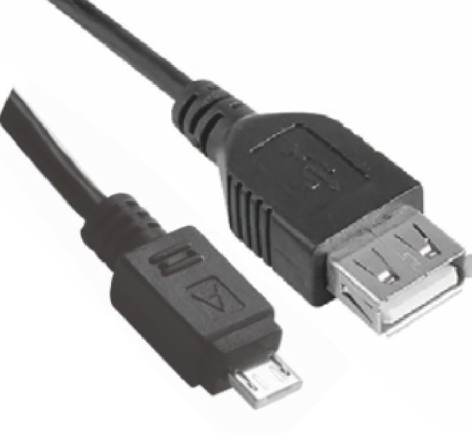 ASTROTEK Micro USB Male to USB Female OTG Adapter Converter Cable Black for Windows Samsung Android Tablet & Mobiles
