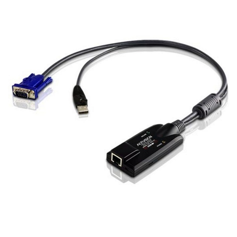 KVM Cable Adapter with RJ45 to VGA & USB, Supports Virtual Media