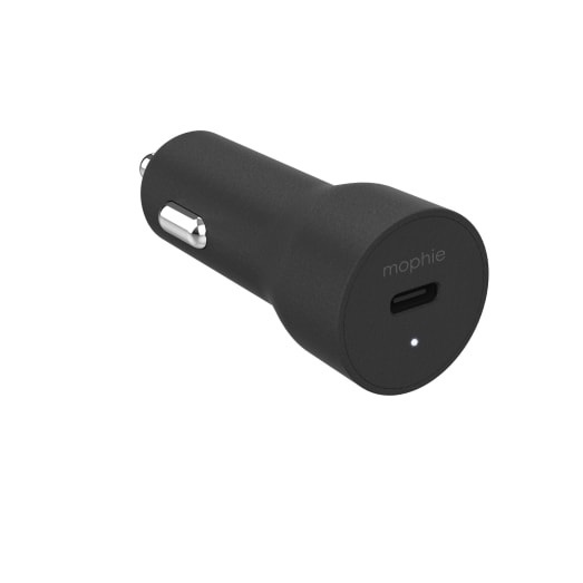 MOPHIE Car Charger - Accelerated Charging For USB-C Devices - For USB-C Devices - Black (409903508), Solid Construction, 18W Fast Charge