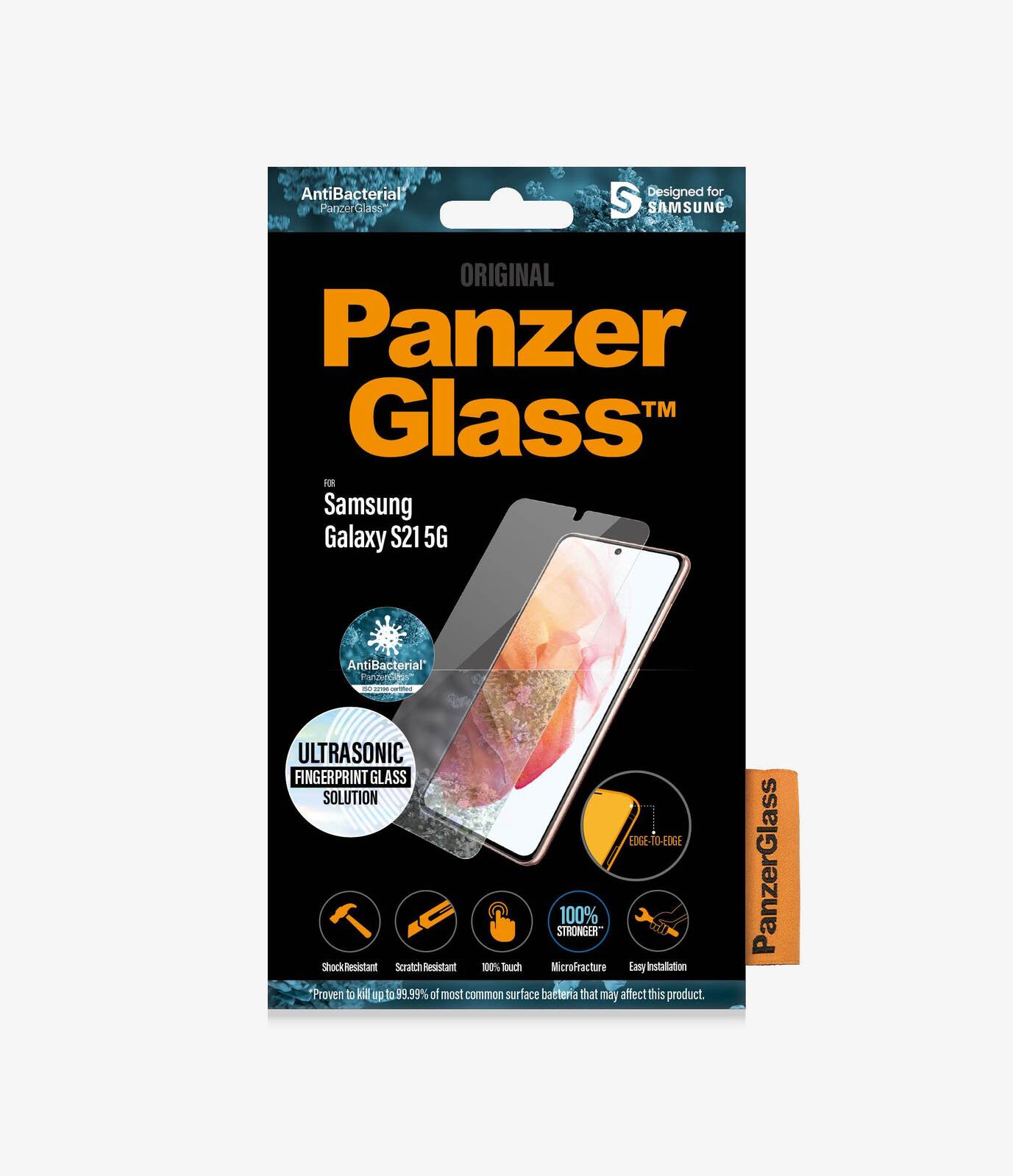 PANZER GLASS Samsung Galaxy S21 5G - Fingerprint (7269) Full frame coverage