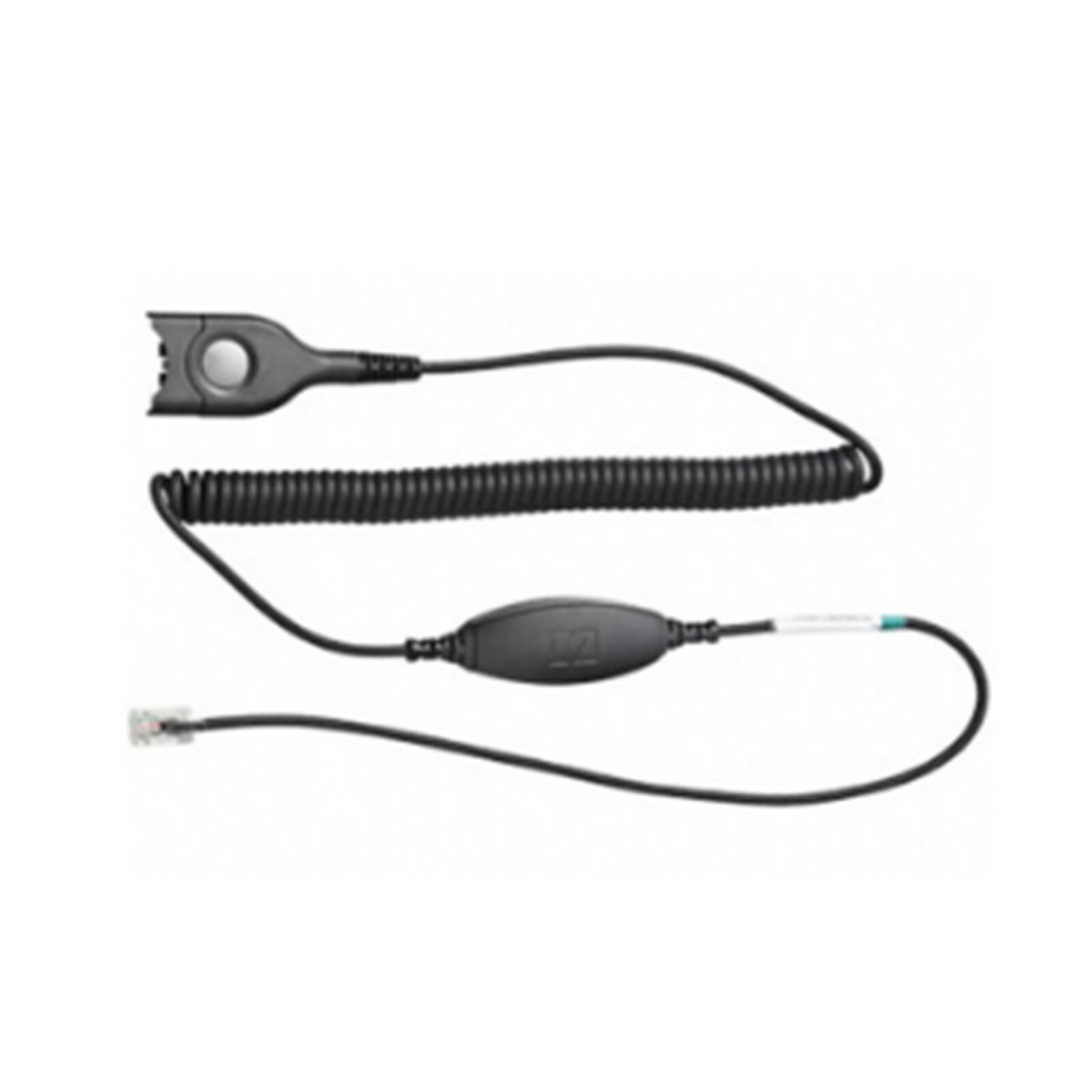 Sennheiser Bottom cable: Easy Disconnect to modular plug - coiled cable to be used with Avaya 1600/9600 series telephones