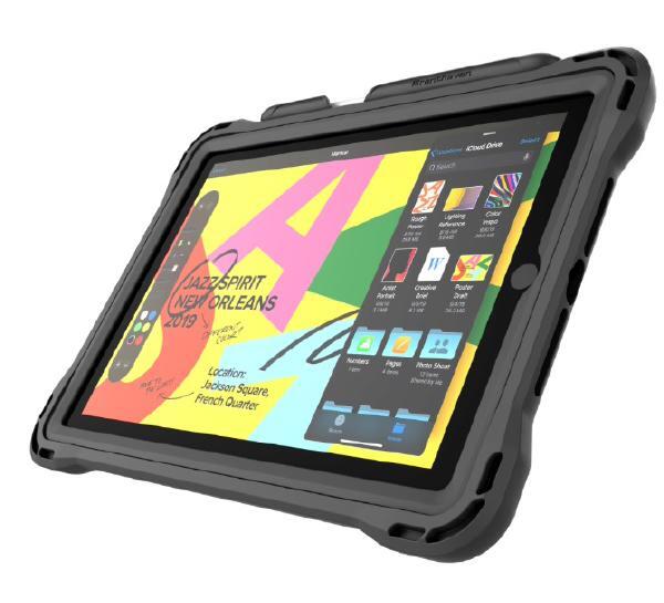 Brenthaven Edge 360 Rugged Case Designed for Apple iPad 10.2" 2021 Gen 9 (also 7/8 Gen (Models: A2197, A2228, A2068, A2198, A2230,A2604)