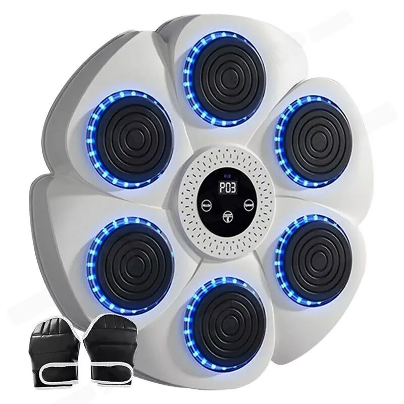 Bluetooth Boxing Machine Wall Mount White, Gloves Included