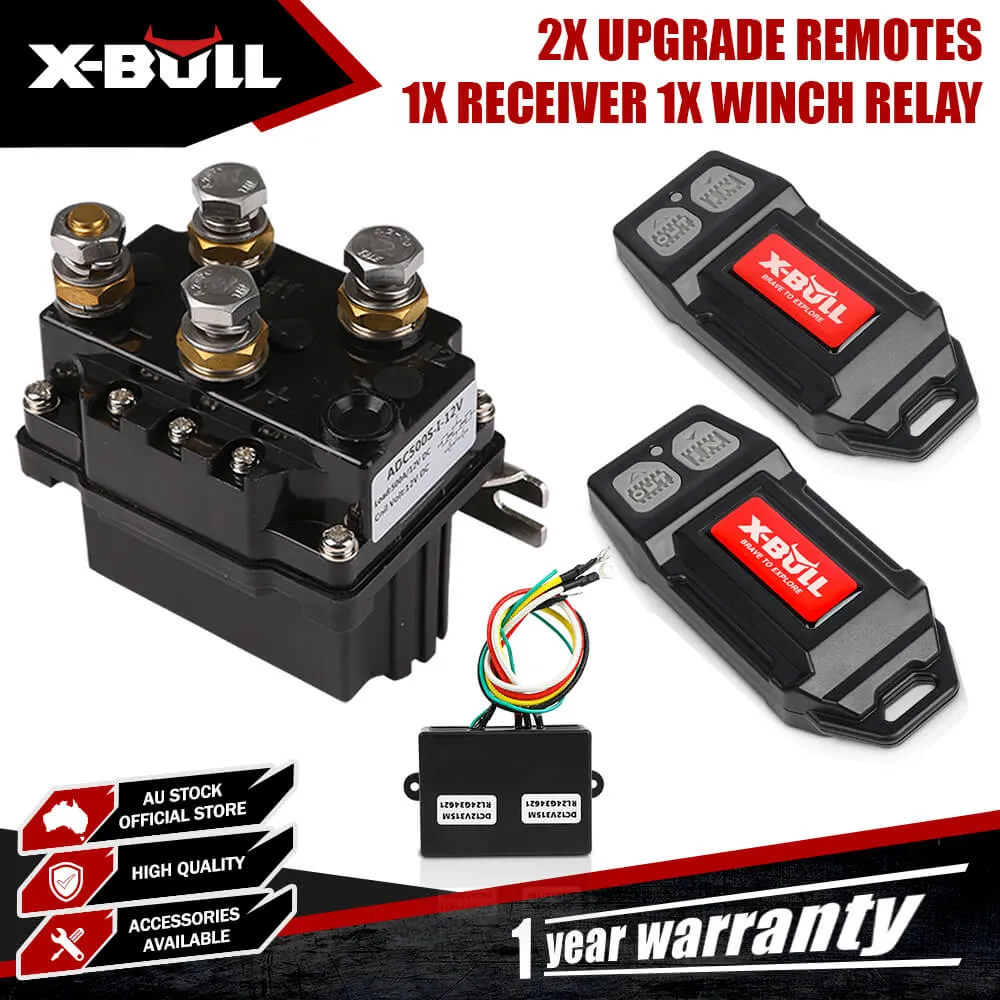 12V Winch Remote Control Winch Relay Solenoid Twin Handset Easy to Install