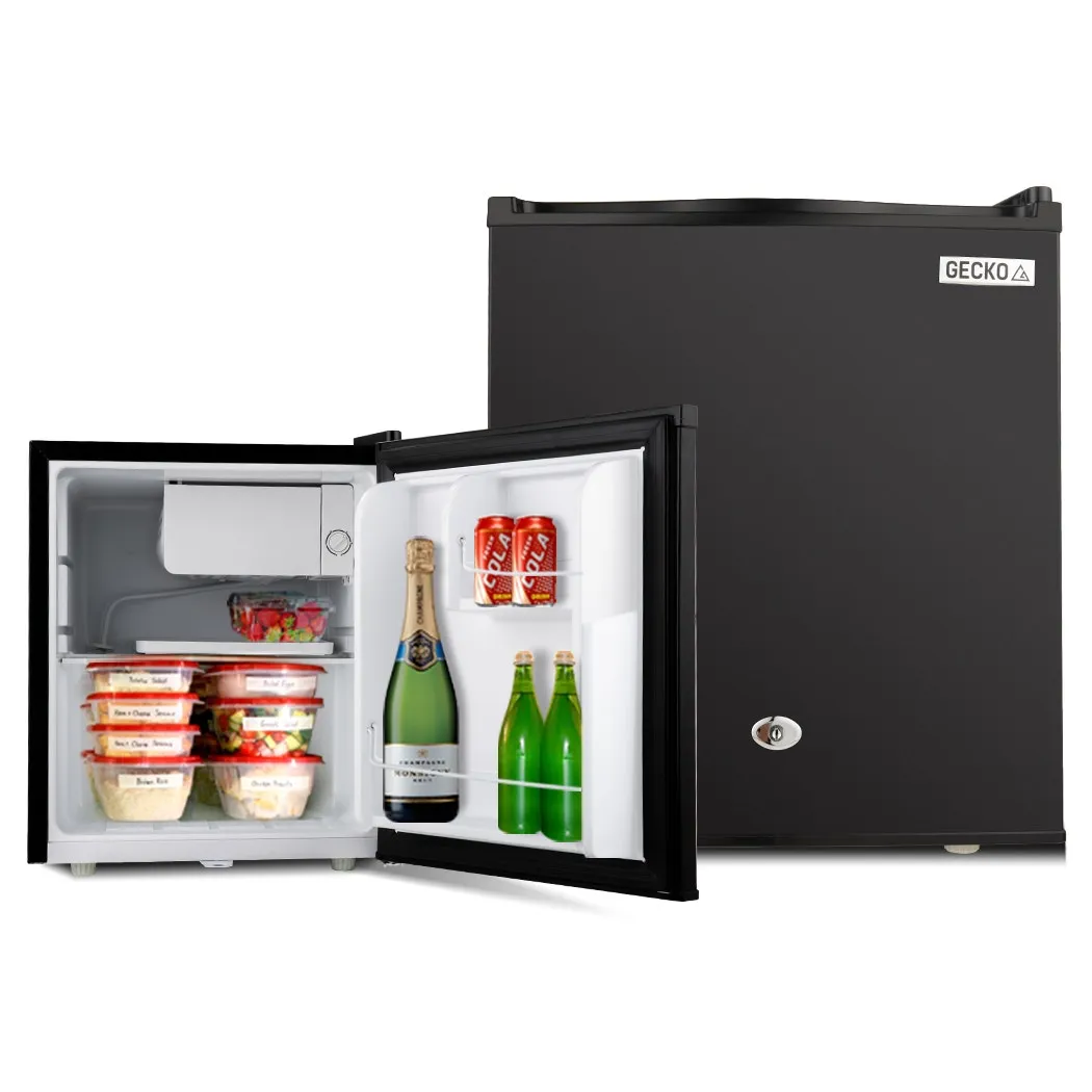 57L Portable Camping Bar Fridge with Freezer 12V/24V, Black