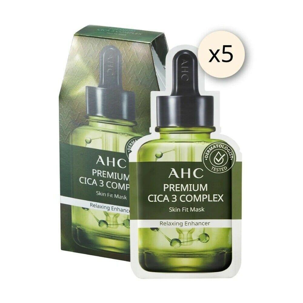 AHC Premium CICA 3 Complex Skin Fit Mask (27ml x 5) Soothing Enhancer