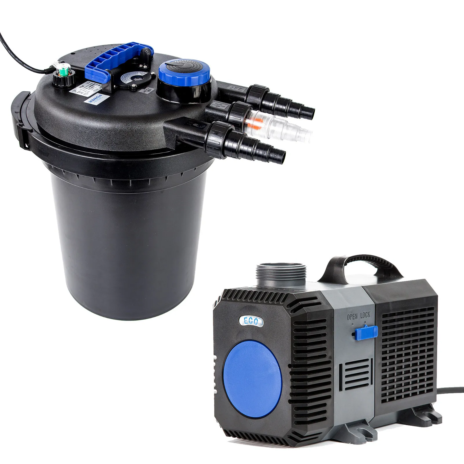 Combo Aquarium Garden Filter 10000L/H + Submersible Water Pump 16000L/H Combo Aquarium Garden Filter 10000L/H + Submersible Water Pump 16000L/H