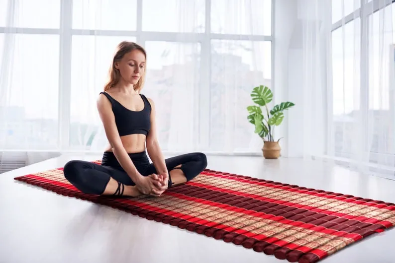 Day bed Roll Out Mattress XL Large Foldout Mat relaxation day bed camping or Yoga Matt Natural Kapok Filled¬†RED 120cm x 200cm