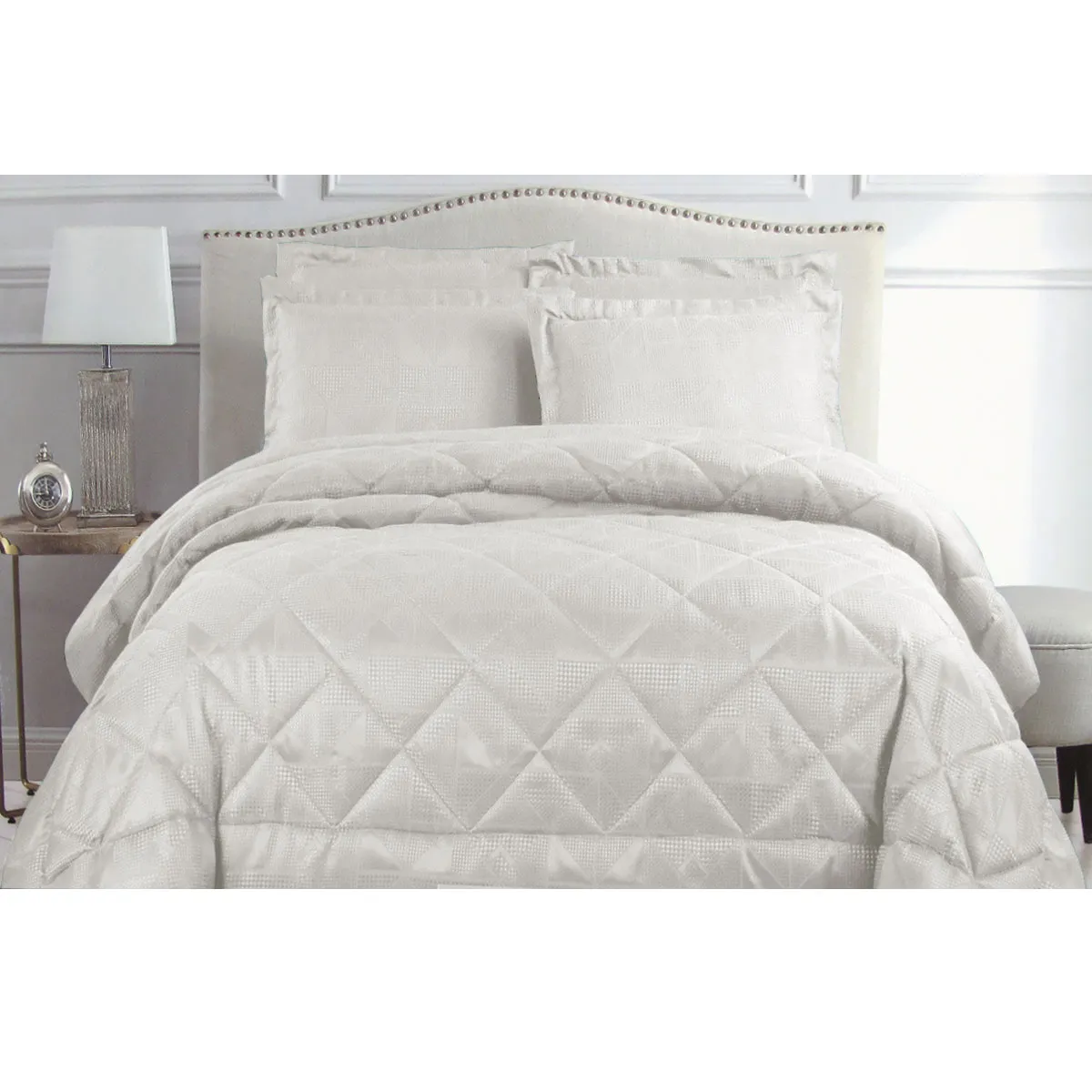 Eli Jacquard Comforter Set Queen Blue