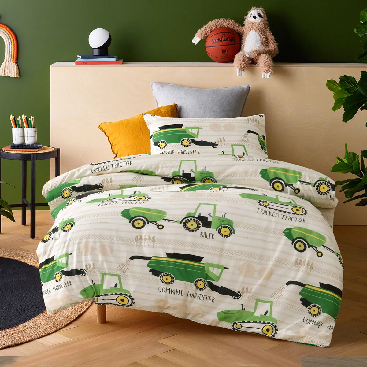 Country Harvest Washed Quilt Cover Set Double