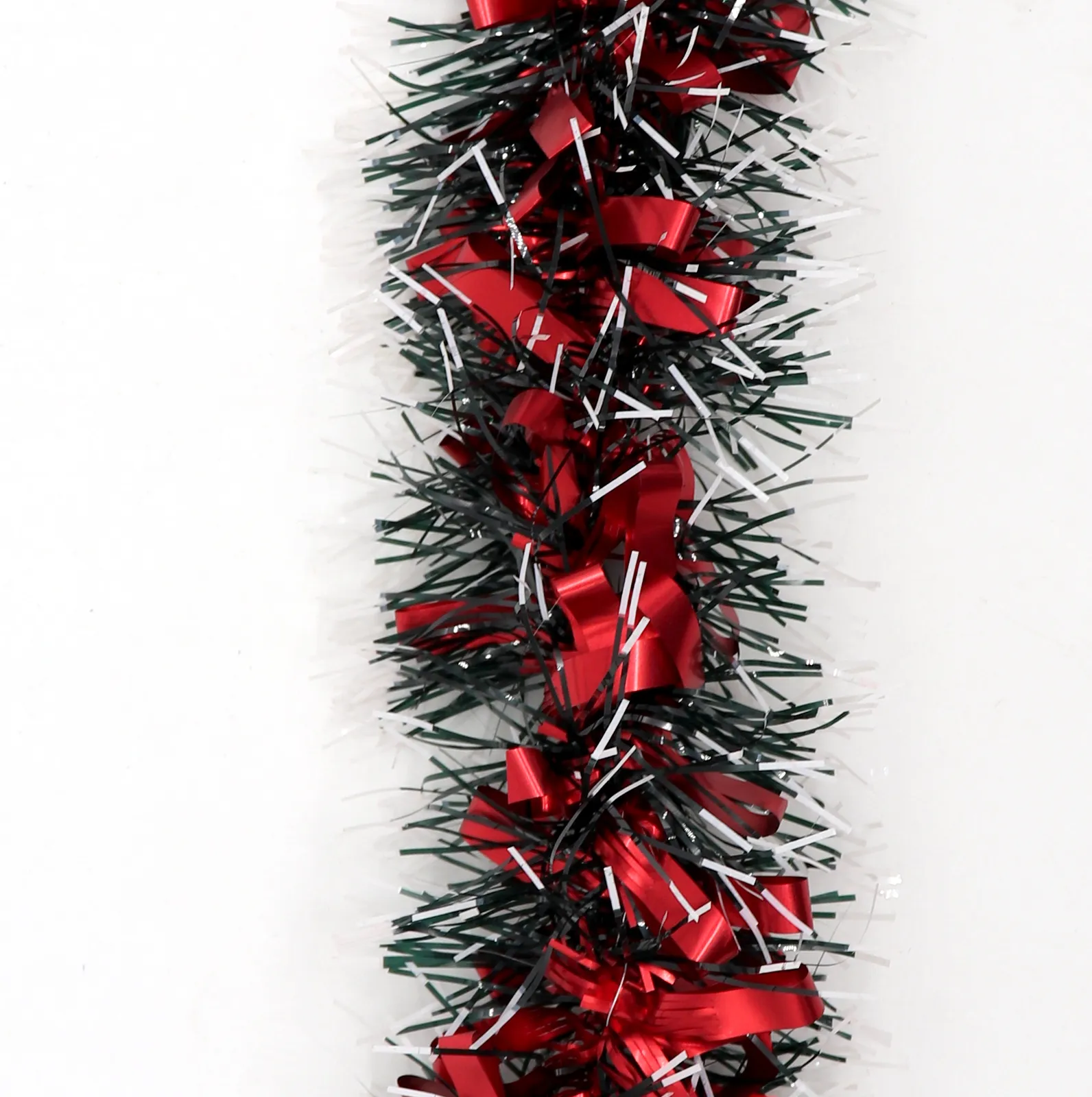 5x 2.5m Christmas Tinsel Xmas Garland Sparkly Snowflake Party Natural Home Décor, Bows (Black Red) 5x 2.5m Christmas Tinsel Xmas Garland Sparkly Snowflake Party Natural Home Décor, Bows (Black Red)