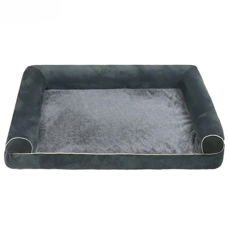 XL Size Orthopedic Dog Bed 3-Side Comfort Bolster Padded Calming Mattress Bed with Removable Cover