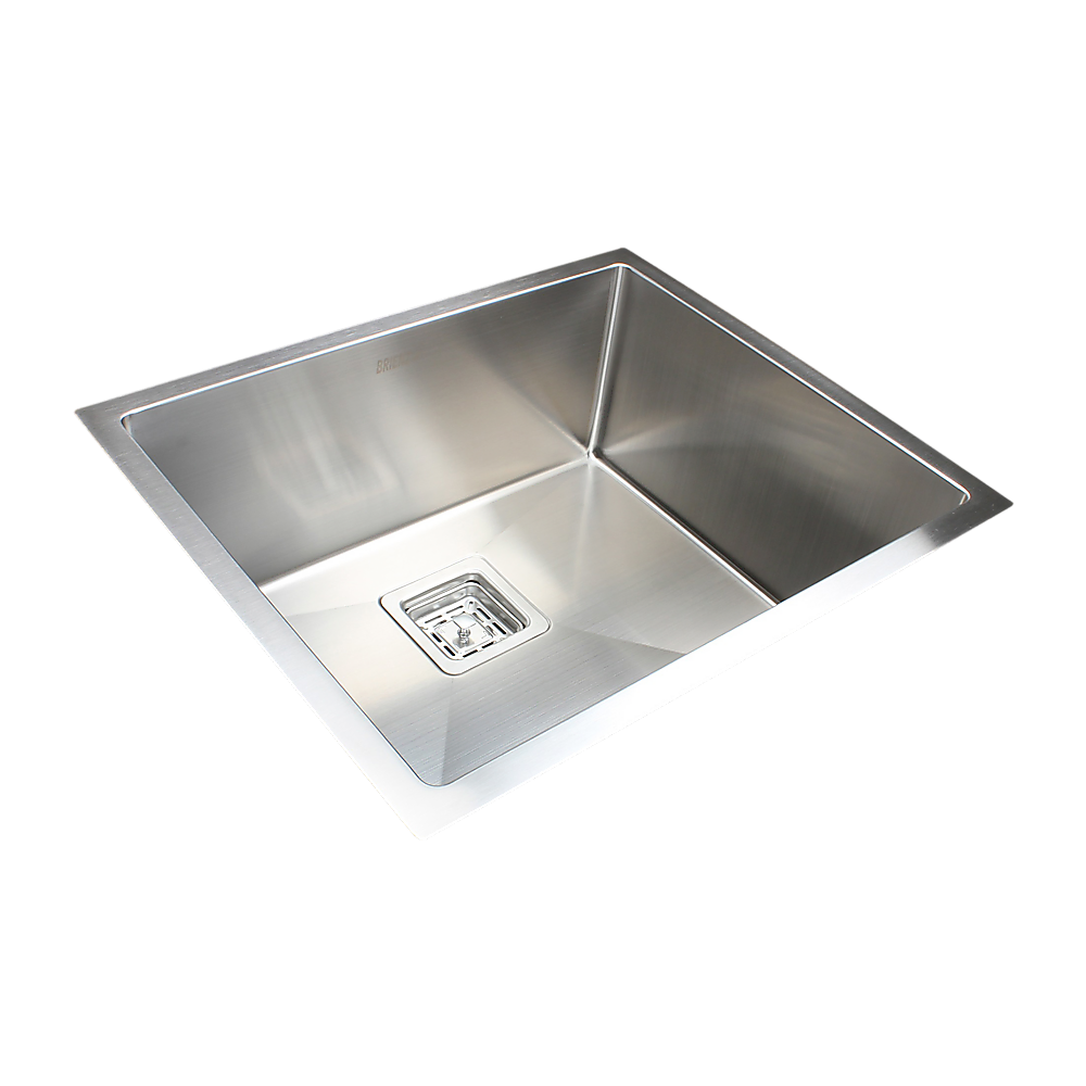 550x455mm Handmade 1.5mm Stainless Steel Undermount / Topmount Kitchen Sink with Square Waste