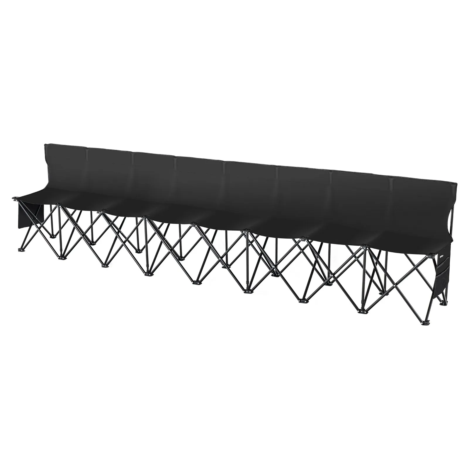 8 Seat Portable Folding Sport Bench Outdoor Camping Chair with Carry Bag