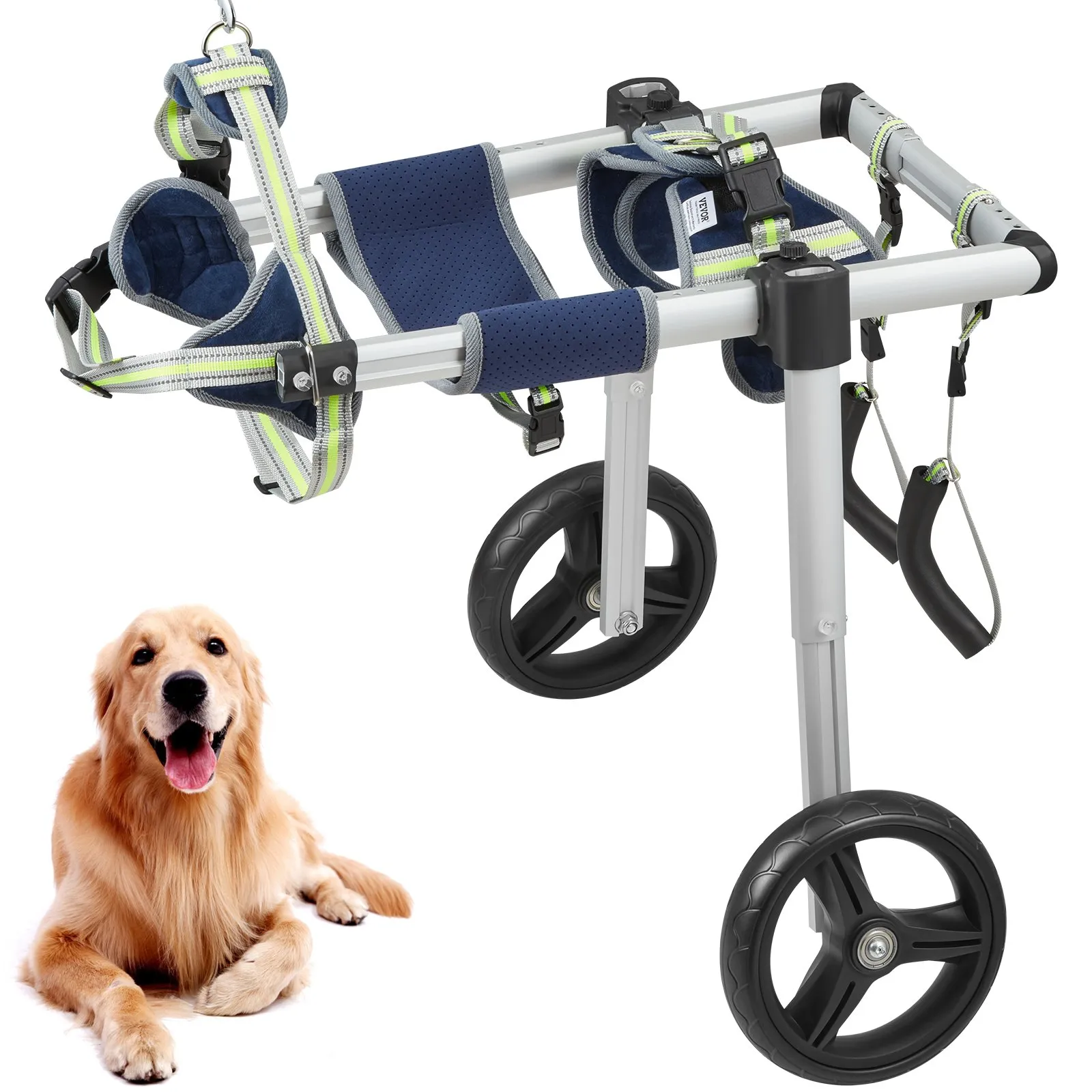 2 Wheels Dog Wheelchair for Back Legs, Pet Wheelchair Lightweight & Adjustable Assisting in Healing, Dog Cart/Wheelchair for Injured, Disabled, Paraly