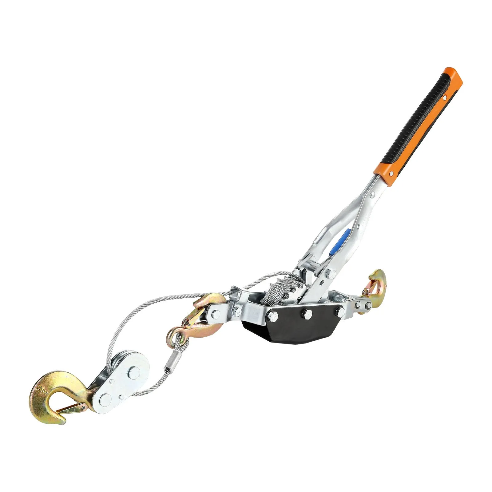 Come Along Winch, 5 Ton Max Pulling Capacity, 3.5 m Steel Cable, 3 Hooks, Heavy Duty Ratchet Power Puller Tool with Dual Gears, Automotive Hoist Cable
