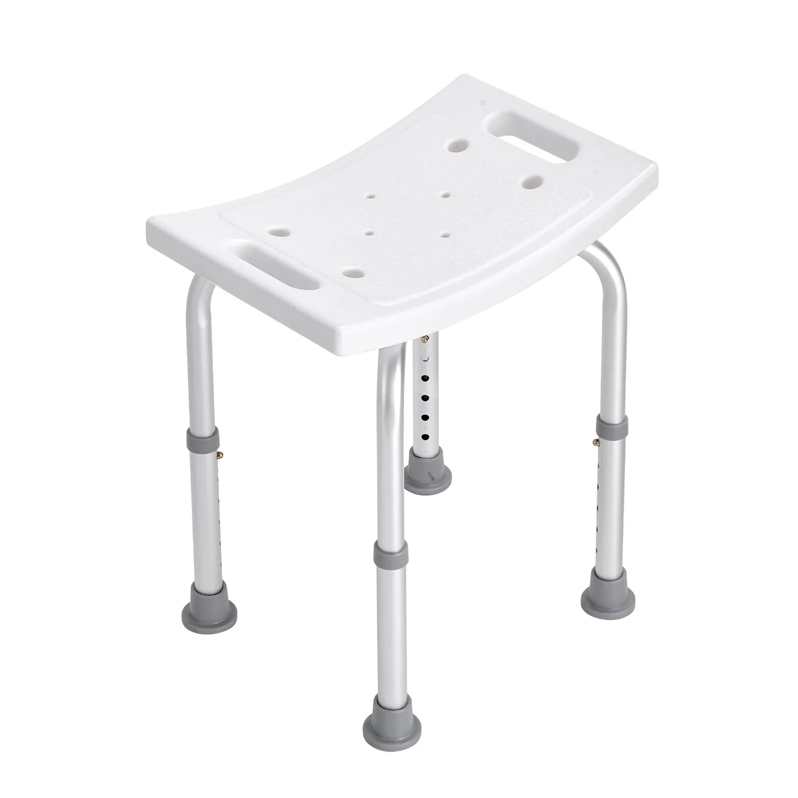 Shower Chair, Adjustable Height Shower Stool with Built-in Handles, Shower Seat for Inside Shower or Tub, Non-Slip Bench Bathtub Stool Seat for Elderl