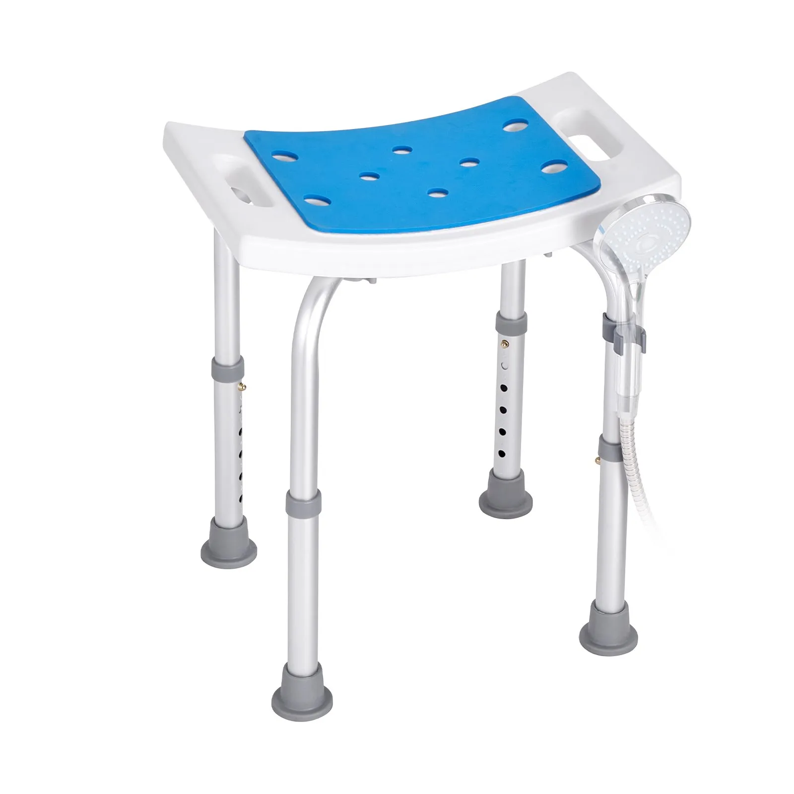 Shower Chair, Adjustable Height Shower Stool, Shower Seat for Inside Shower or Tub, Non-Slip Bench Bathtub Stool Seat for Elderly Disabled Handicap, 1