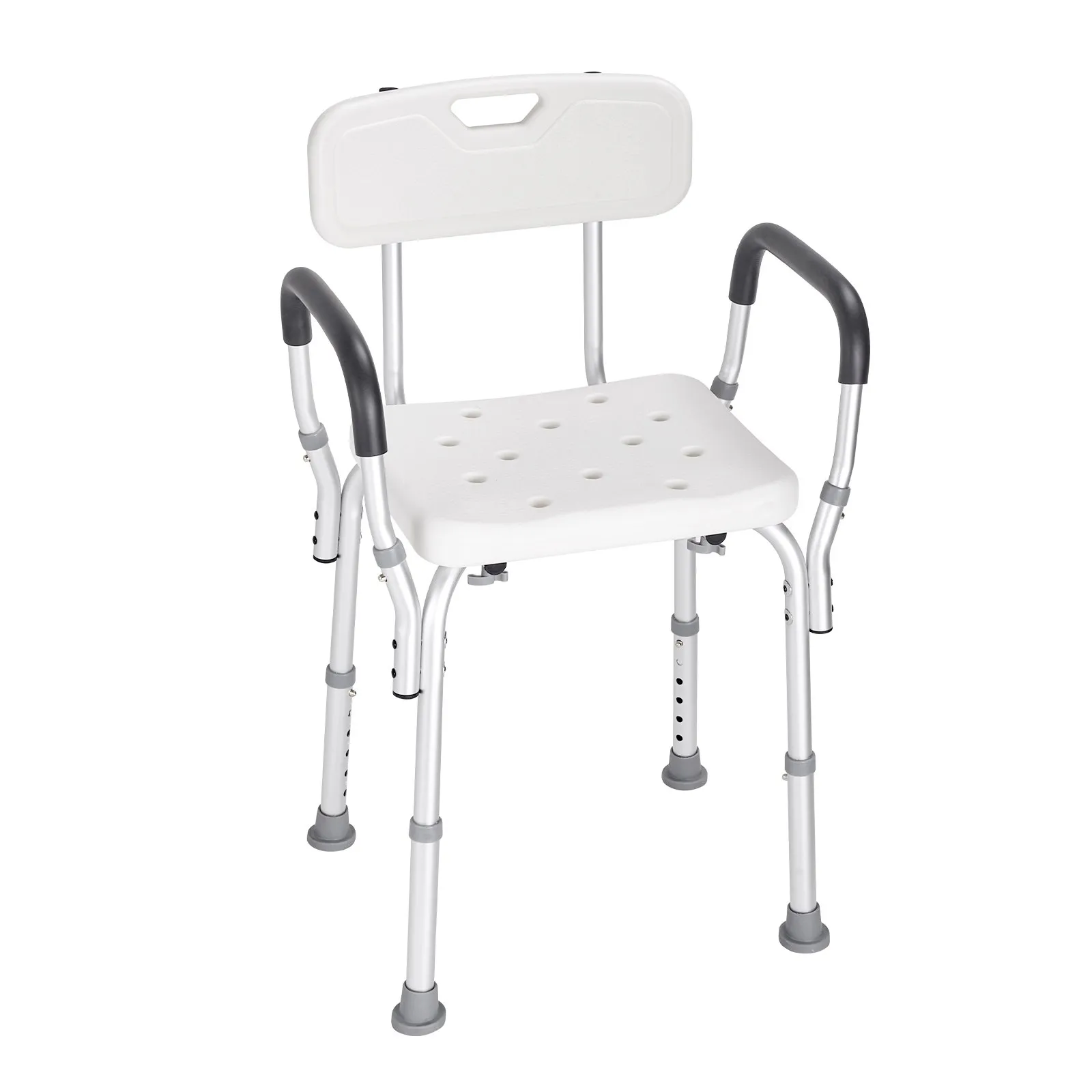 Shower Chair, Shower Seat with Back, Adjustable Height Shower Stool, Shower Chair for Inside Shower Bathtub, Non-slip Bathroom Bench Bath Chair for El