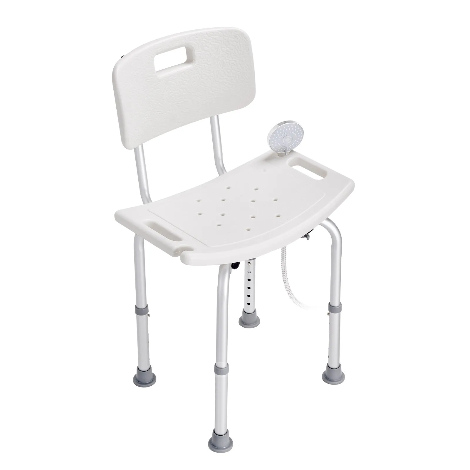 Shower Chair, Shower Seat with Back, Adjustable Height Shower Stool, Shower Chair for Inside Shower Bathtub, Non-slip Bathroom Bench Bath Chair for El