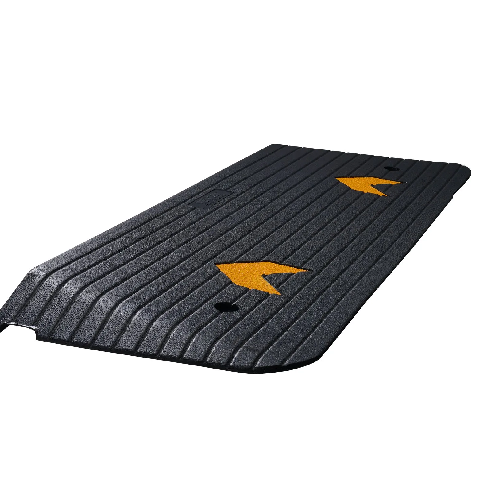 Upgraded Rubber Threshold Ramp, 3.8 cm Rise Wheelchair Ramp Doorway, Natural Curb Ramp Rated 15 tons Load Capacity, Non-Slip Textured Surface Rubber C