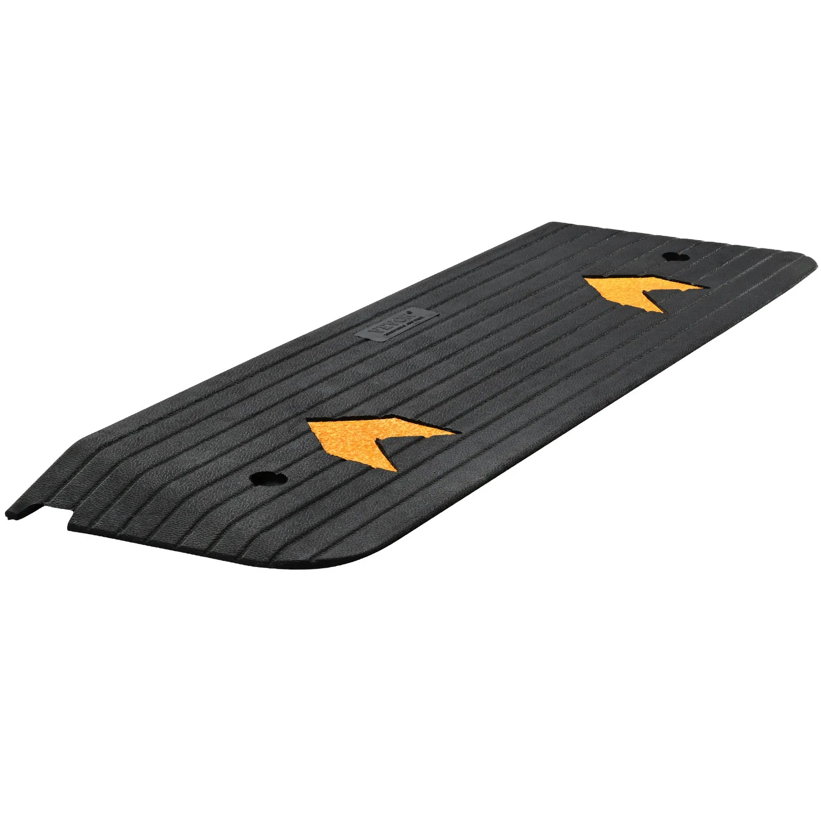 Upgraded Rubber Threshold Ramp, 2.5 cm Rise Wheelchair Ramp Doorway, Natural Curb Ramp Rated 15 tons Load Capacity, Non-Slip Textured Surface Rubber C