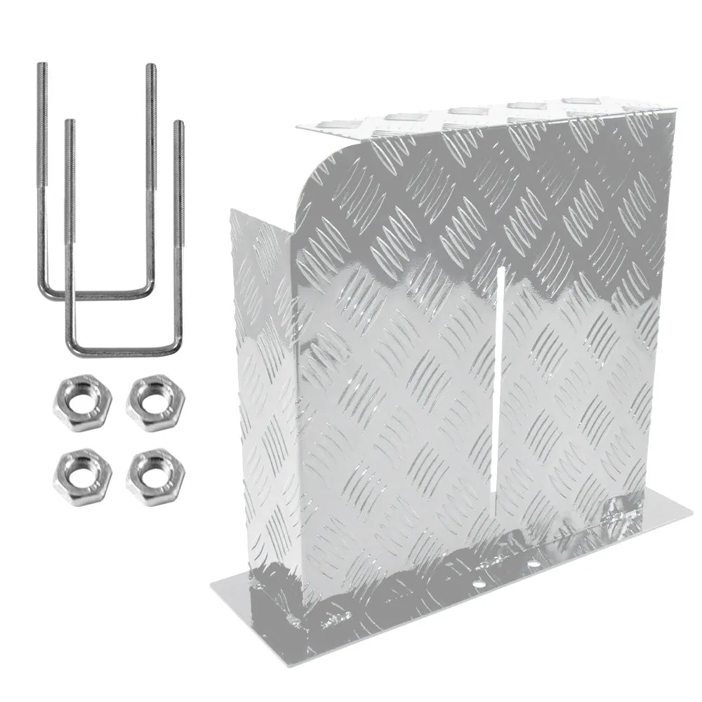 Base Mount 2mm Thickness Aluminium Diesel Heater Fuel Tank Cover Left for 10L 15L Fuel Tank Silver