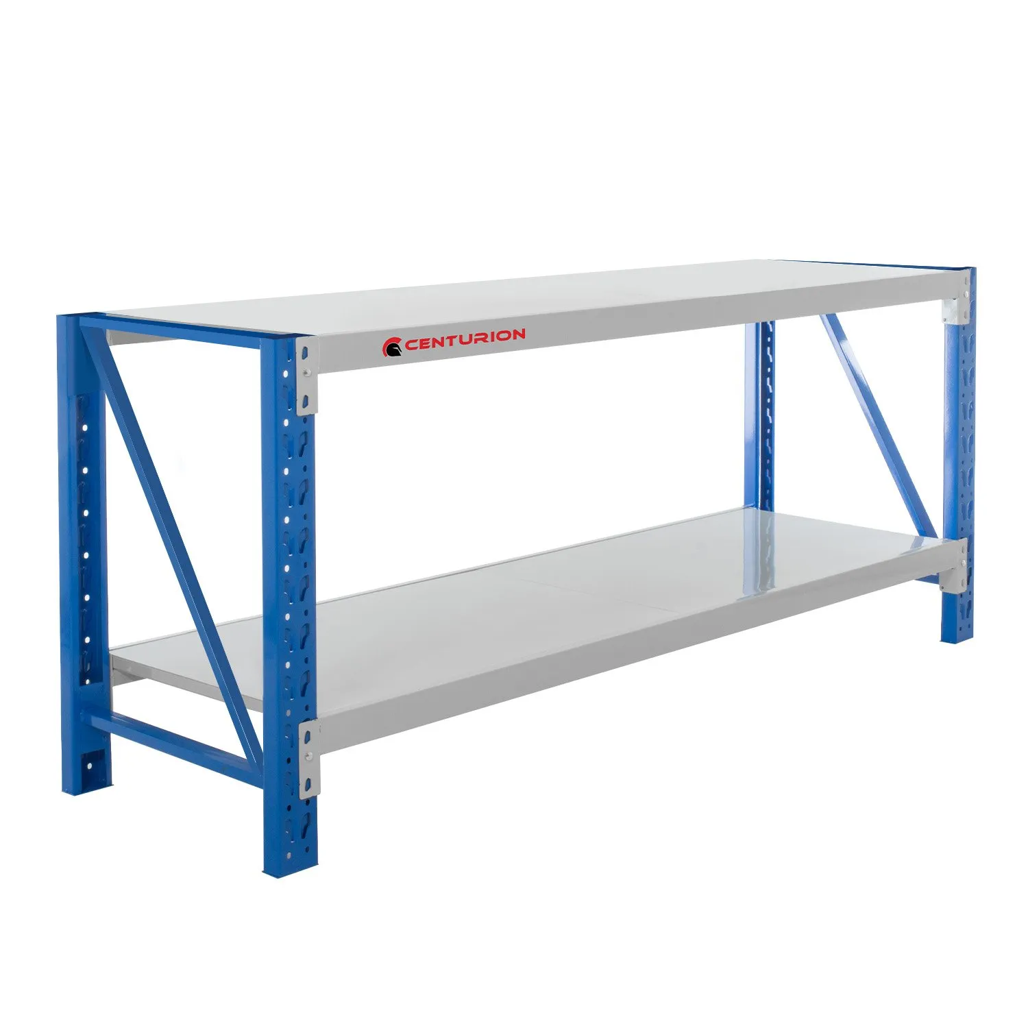 2 Layers Work Bench 2m 400kg - Grey Blue