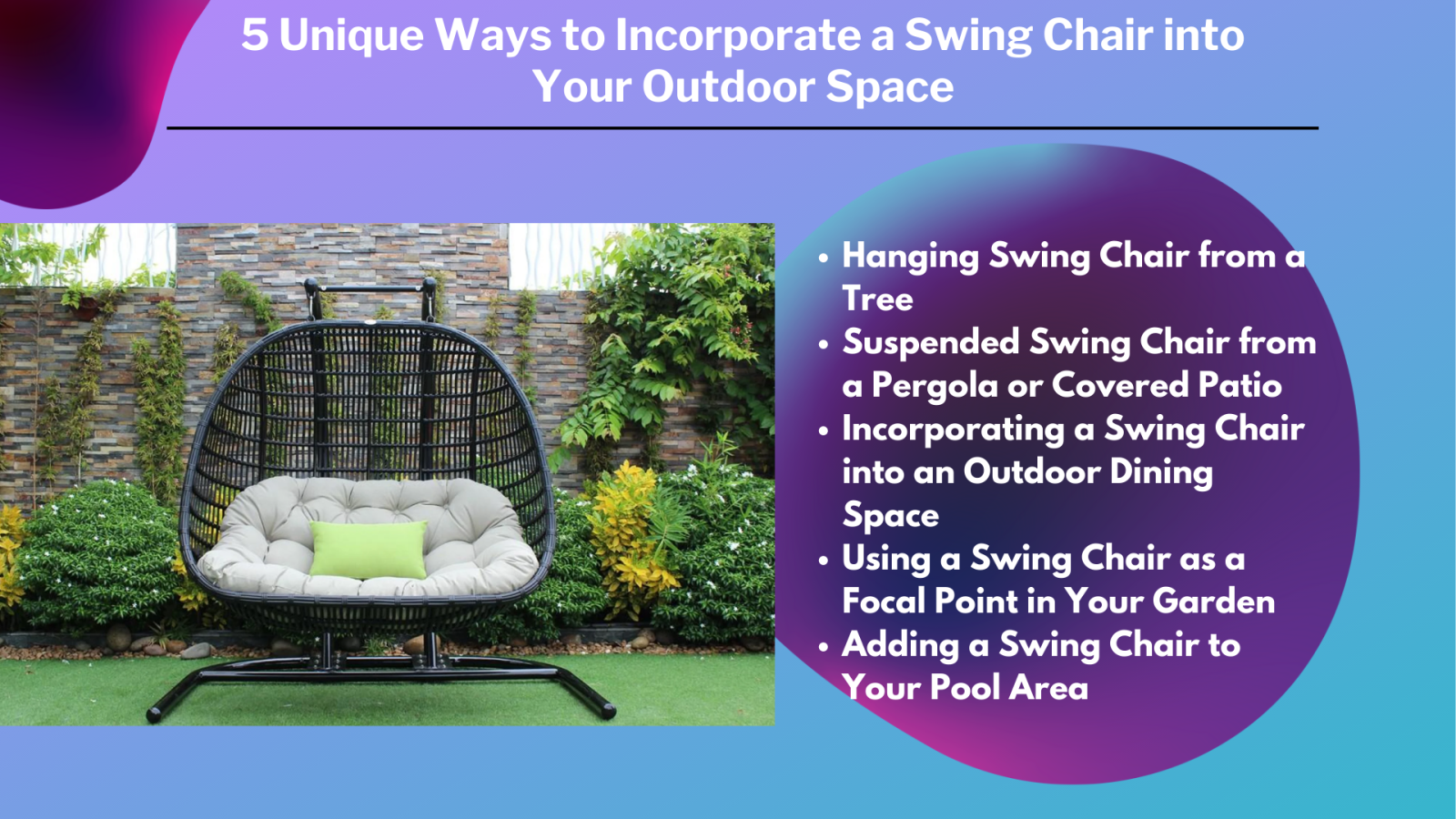 5 Unique Outdoor Swing Chair