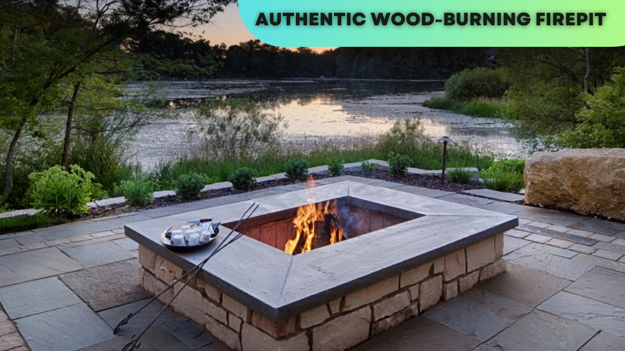 Authentic Wood-Burning Firepit