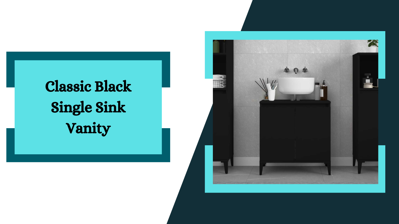 Classic Black Single Sink Vanity