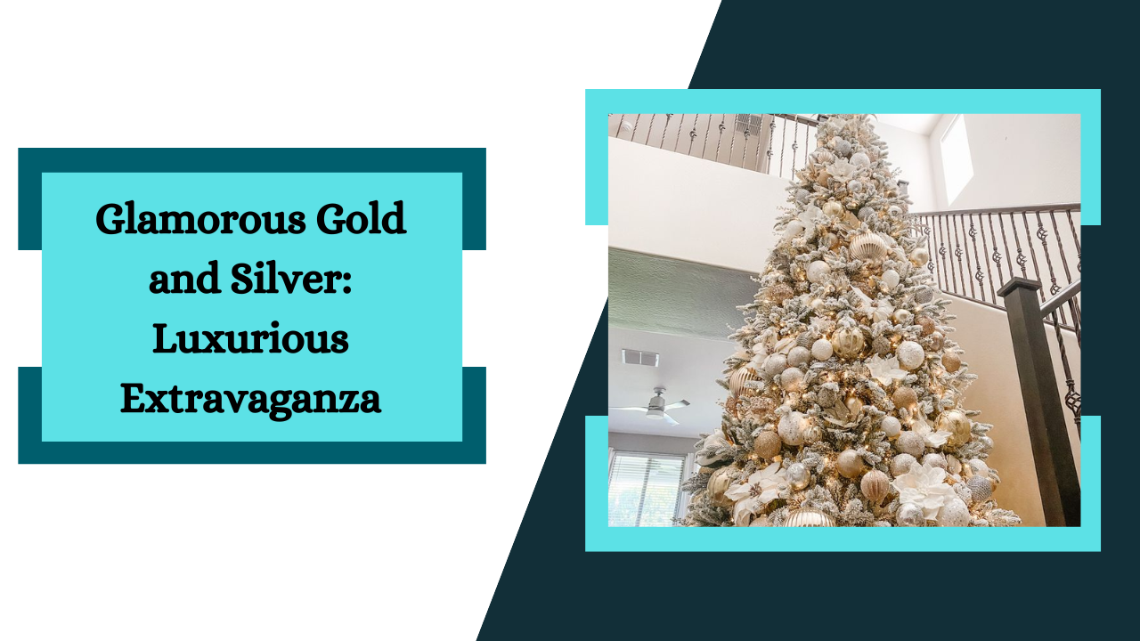 Glamorous Gold and Silver Christmas tree decorating