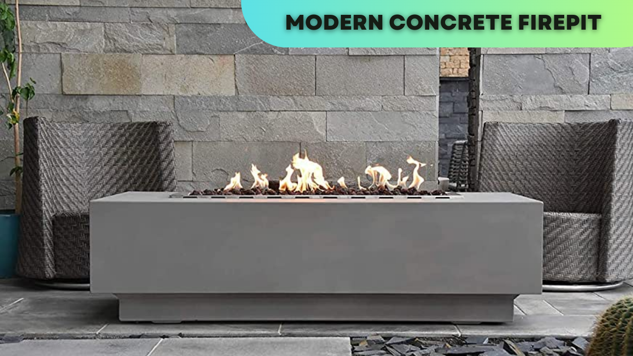 Modern Concrete Firepit