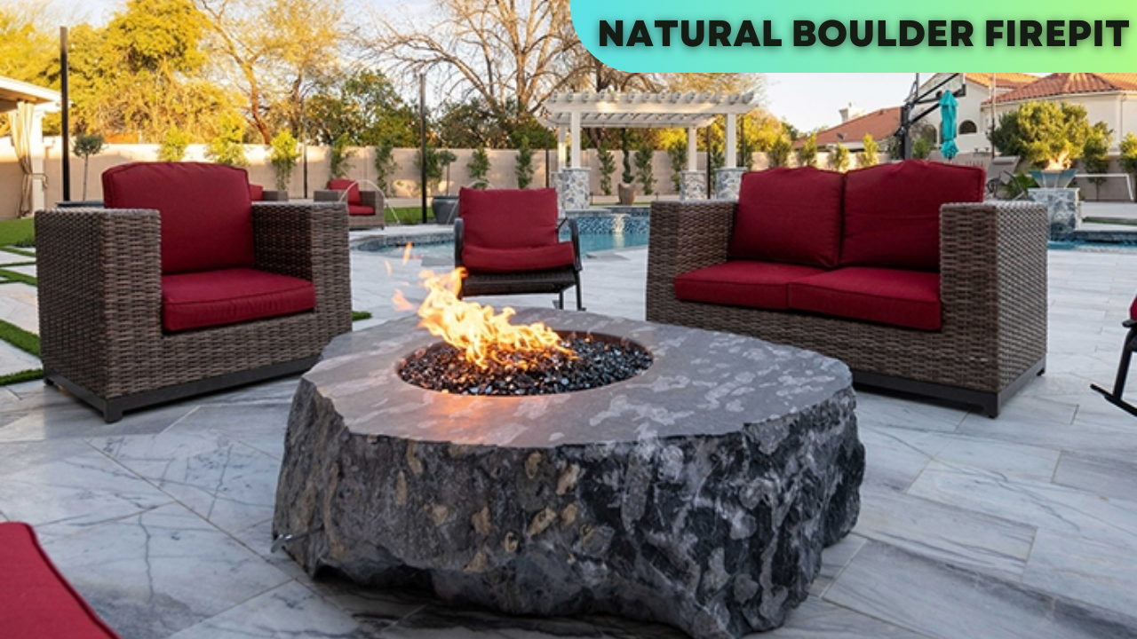 Natural Boulder Firepit