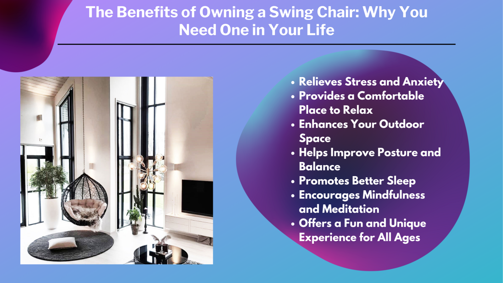 Benefits of Outdoor Swing Chair